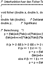 Ausschnitt aus C-Programm