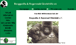 alte Berggorilla-Website